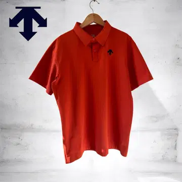 DESCENTE ALLTERRAIN 오리에리 피케 셔츠 레드 L 일본제