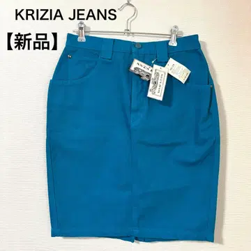[ 레어 ] KRIZIA JEANS 타이트 스커트 블루 빈티지 개성파