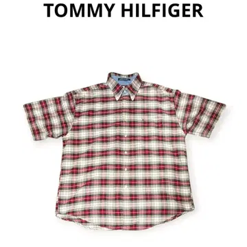 [빅 사이즈] 90s TOMMY HILFIGER 체크 셔츠 XL