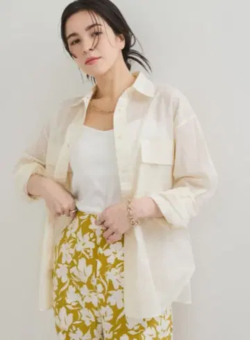 르셀클루퍼로페 코튼 오간자 셔츠 아이보리