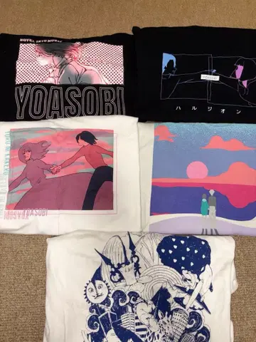 YOASOBI x UNIQLO 티셔츠 UT 5장 세트 2021년 한정판