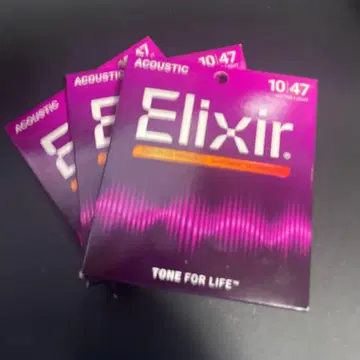 Elixir 어쿠스틱 기타 줄 Extra Light 10-47 3