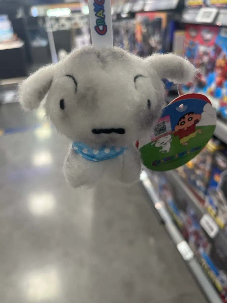 탄광 흰둥이 키링 인형