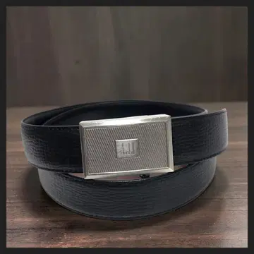 dunhill 슬라이드 버클식 가죽 벨트 블랙