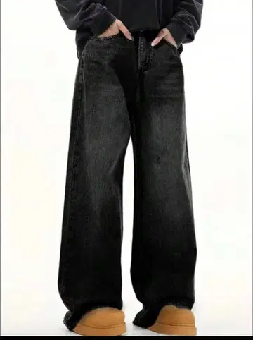 ZARA 남성용 블랙 데님 팬츠 EUR40