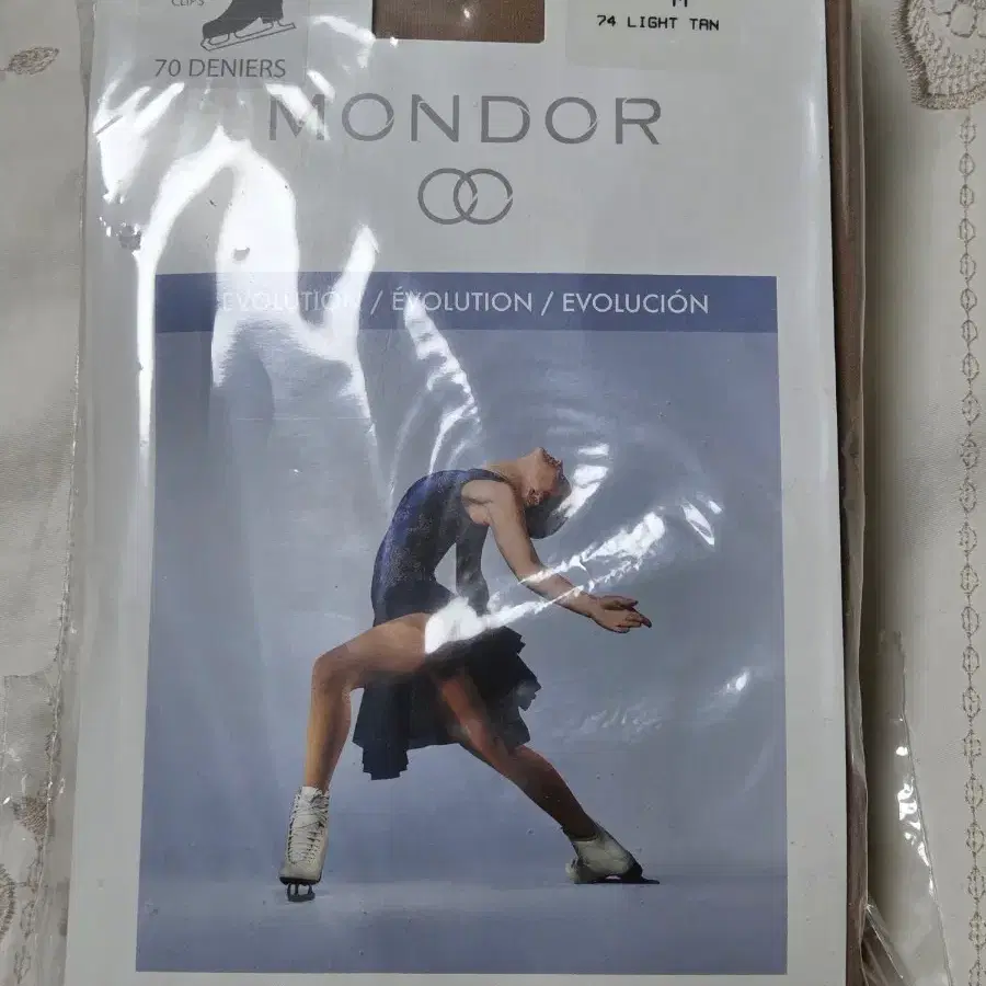 MONDOR 피겨 대회용 스타킹 3338 LIGHTTAN 덮개 (M)