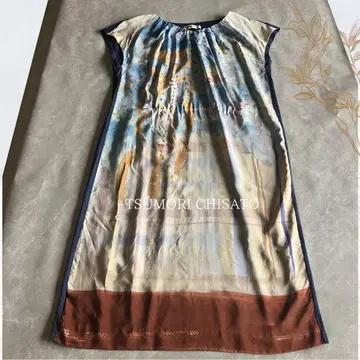 TSUMORI CHISATO 일본제 실크 아트 프린트 원피스 올 패턴