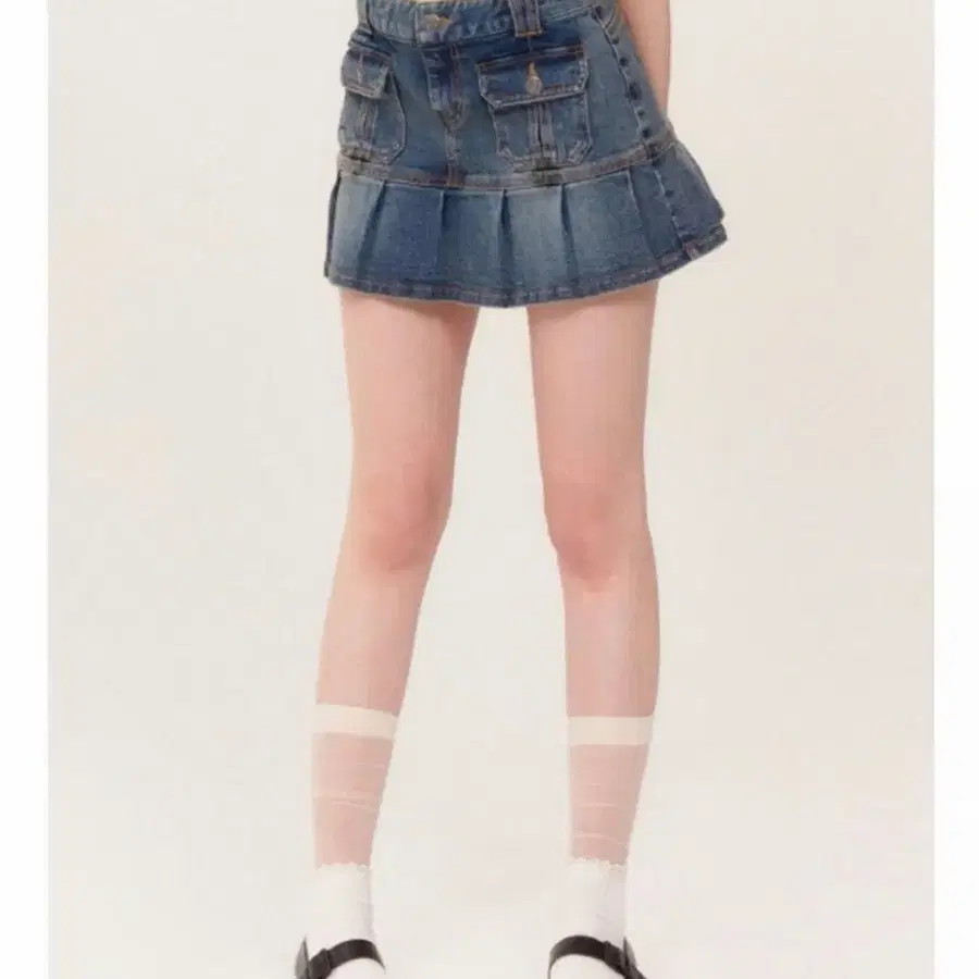 상태 좋음 !! 키르시 플리츠 데님 미니 스커트