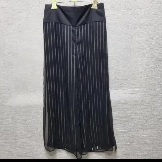 v461 세로줄 쉬폰 와이드 팬츠