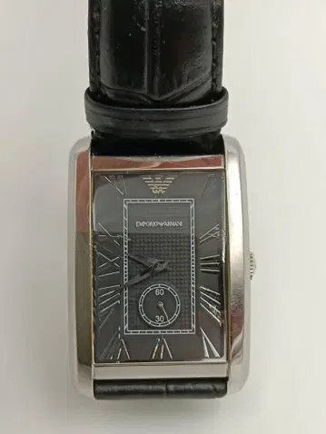 [가동품] EMPORIO ARMANI 렉탱귤러 남성용 손목시계