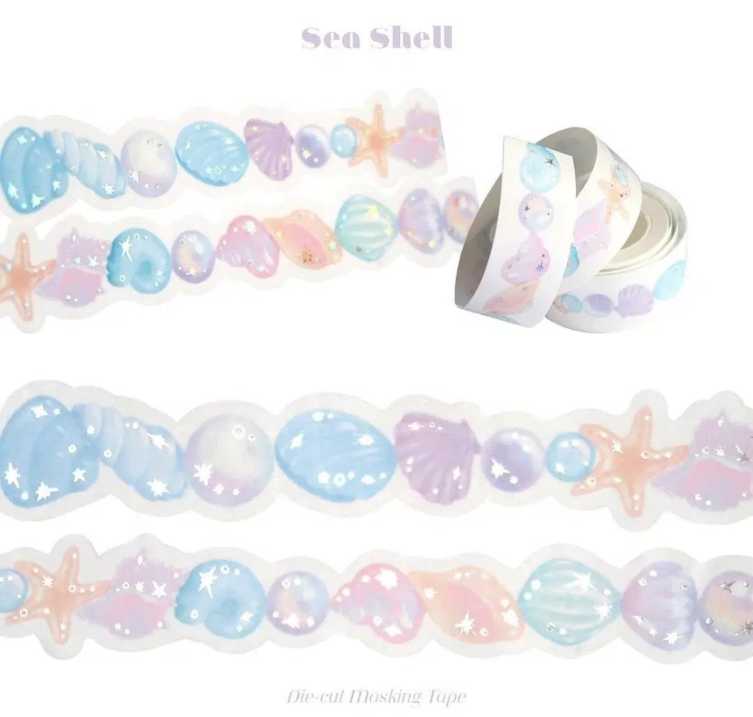 스티커스 다이컷 마테띵 sea shell 바다조개