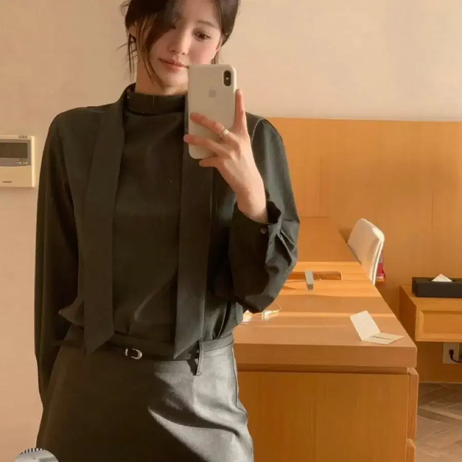 모도샵 Misty Charcoal Skirt-Pants 스커트팬츠