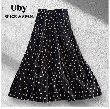 미사용 새상품 U by SPICK & SPAN 도트 캉캉 스커트