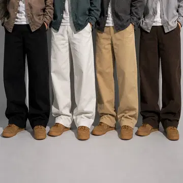 새상품 1+1 ) 코튼 세미 와이드 밴딩팬츠 (4color)