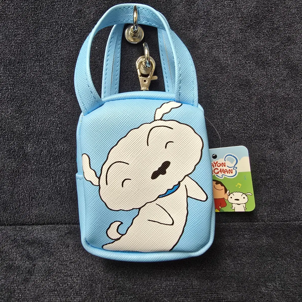 짱구는못말려 흰둥이 책가방 파우치 7.5*9*5cm 가방걸이