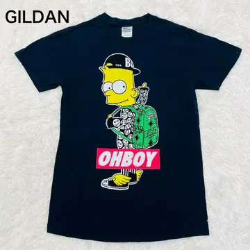 길단 OHBOY 심슨 프린트T셔츠 다크 네이비 [ S ]