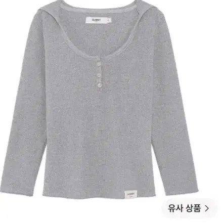 글로니 3/4 G 와플 버튼플라이티셔츠
