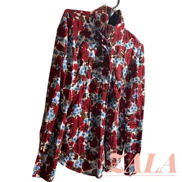 ZARA BASIC 꽃무늬 긴팔 셔츠 블라우스 M 새상품급