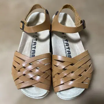 Birkenstock TATAMI 가죽 샌들 35 카멜 약 23cm