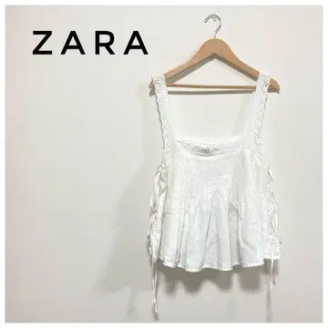 [ 미사용 새상품 ] ZARA 화이트 뷔스티에 레이스업 XS