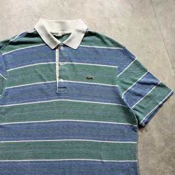 70s 프랑스제 LACOSTE 보더 피케 셔츠 빈티지 프레라코
