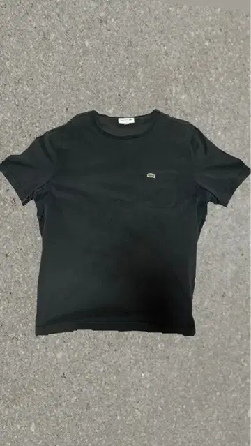 00s y2k 드립 구제 LACOSTE 원포인트 셔츠 블랙