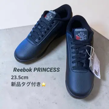 리복 프린세스 스니커즈 블랙 합성 피혁 23.5cm 새상품