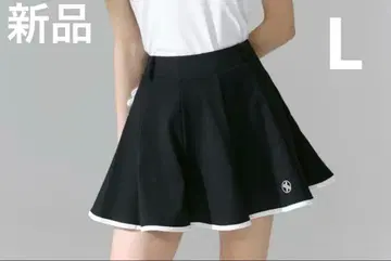 젝시믹스 배색 라인 스커트 이너 팬츠 포함 골프 블랙 L