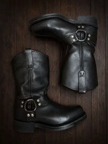 단종 일본 국내 미출시 Red Wing 하네스 링 부츠 USA제 블랙