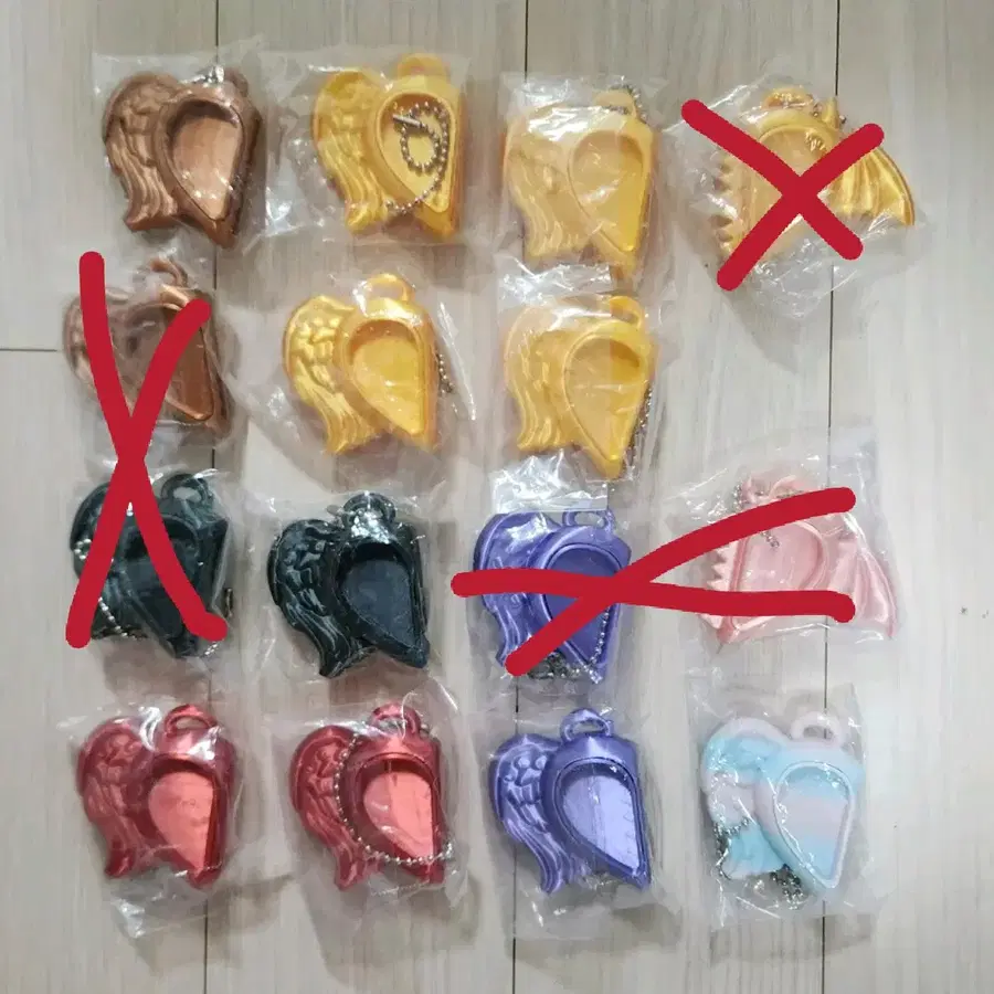 [판매/교환] 오시활 헤이세이 포토 챰 천사 악마 가챠 키링