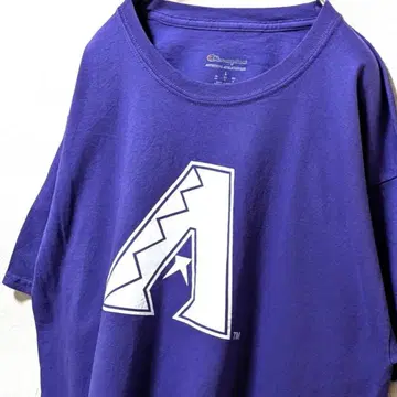 챔피온 MLB 애리조나 다이아몬드 백스 T셔츠 퍼플 보라색 L 구제 의류