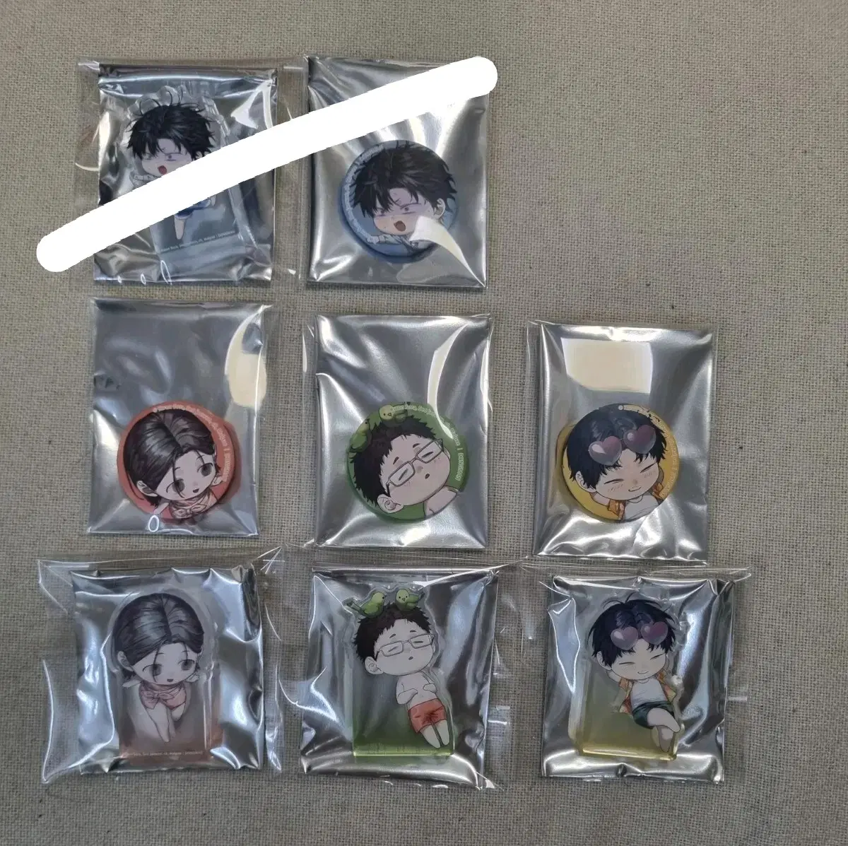 분철) 별정직 공무원 중국 팝업 캔뱃지 아크릴 각 1박스 소분 공구 판매