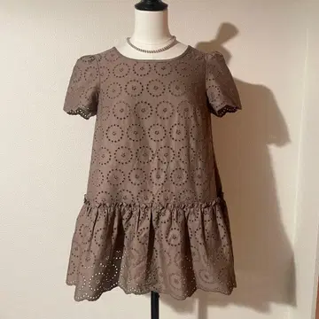 M'S GRACY 컷워크 레이스 튜닉 블라우스 36 일본제