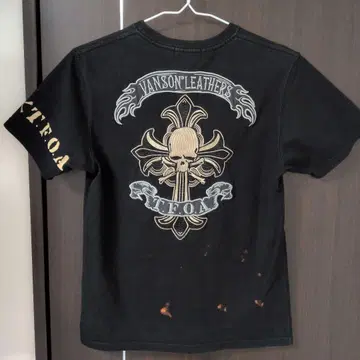 Vanson Leathers x T.F.O.A 티셔츠 S 블리치 가공