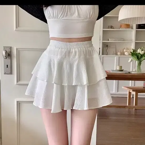 (블랙) 블러핏 캉캉 스커트