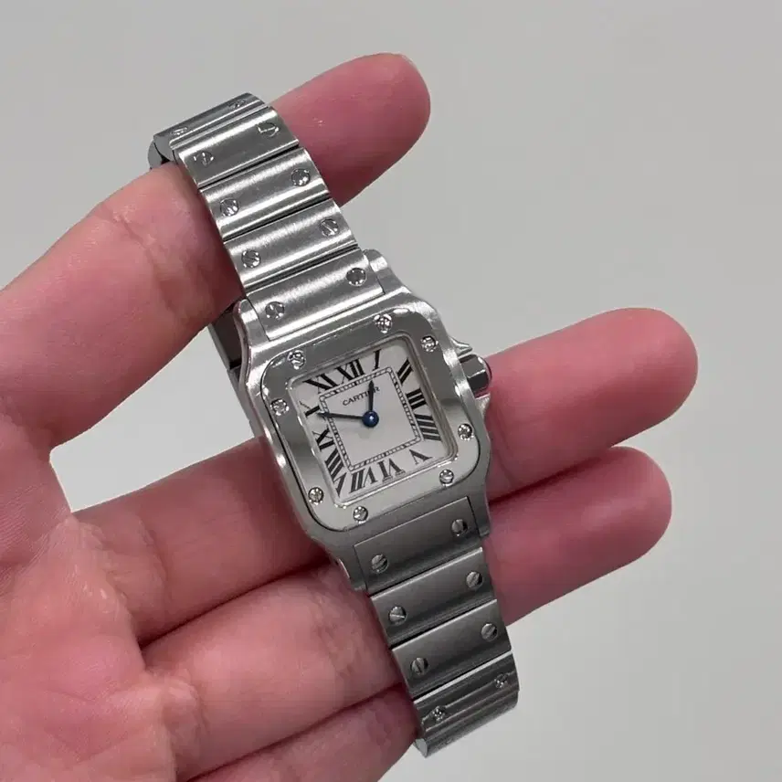 까르띠에 산토스 갈베 스몰 스틸 W20056D6 24mm 사진 1