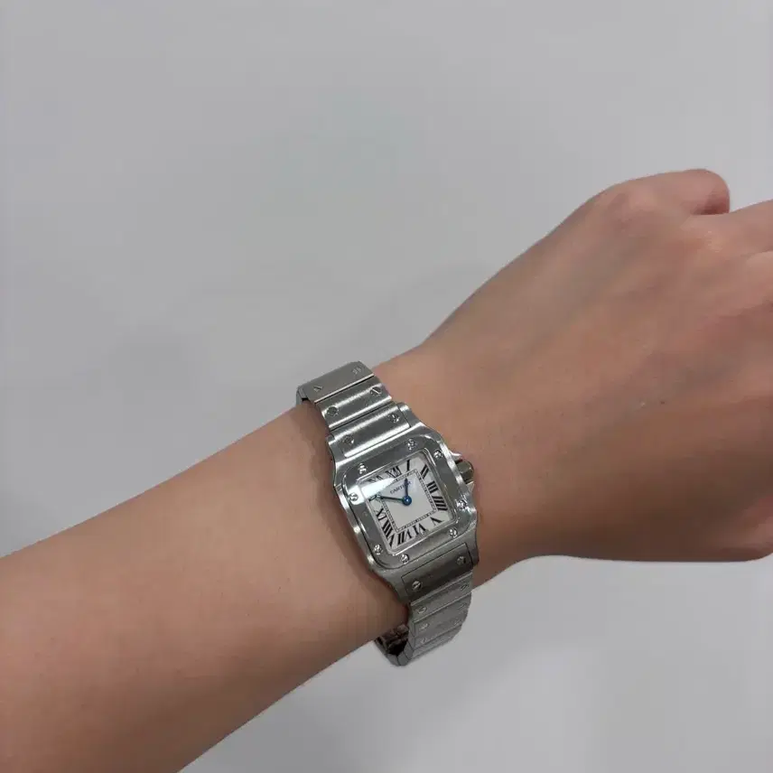 까르띠에 산토스 갈베 스몰 스틸 W20056D6 24mm 사진 7