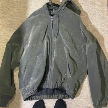 ZARA 후디드 블루종 카키 XL 사이즈 액티브 자켓