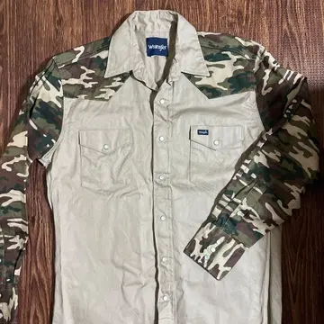 Wrangler 웨스턴 셔츠 카모플라주 슬리브