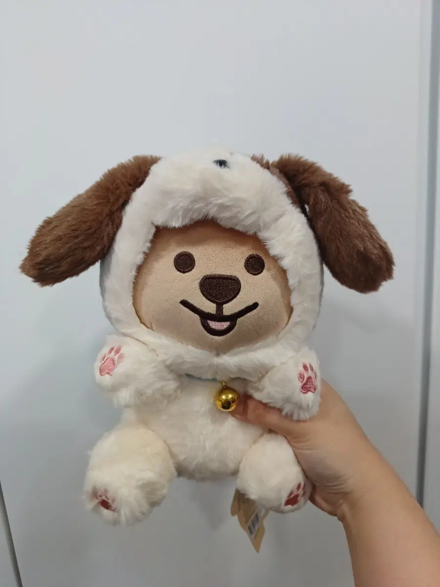 강아지 꽃카 중형 인형(새상품)