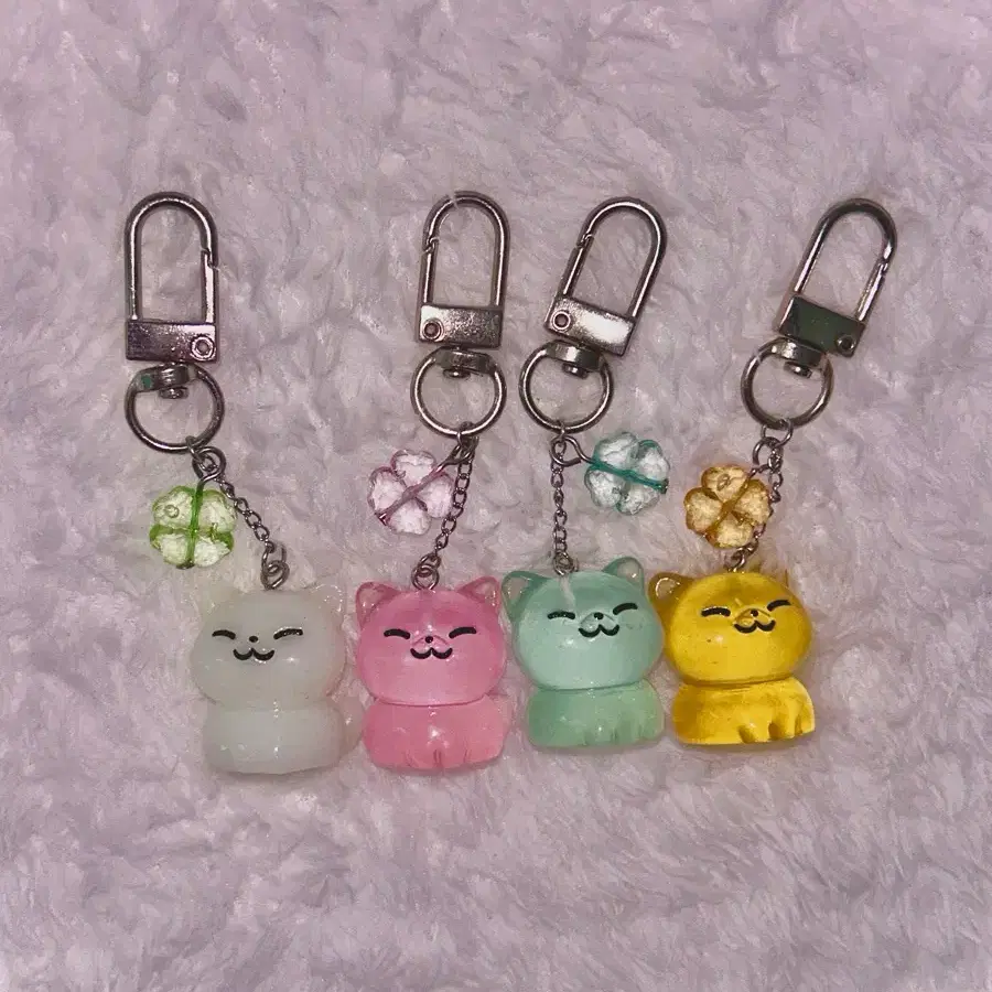야광 고양이 키링