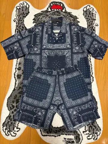 THE NORTH FACE 반다나 패턴 반팔 셔츠 L 사이즈