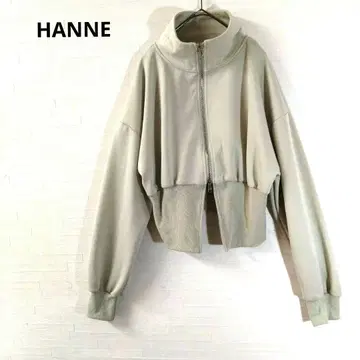 HANNE 스탠드 카라 집업 블루종 베이지