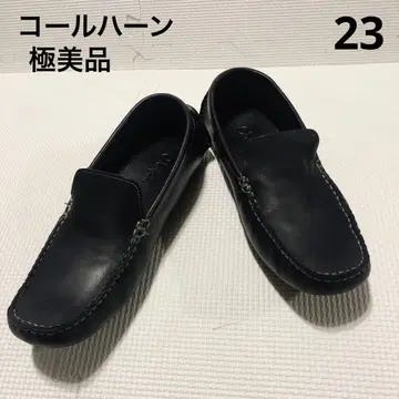 컨디션 최상 콜한 드라이빙 슈즈 블랙 가죽 23cm