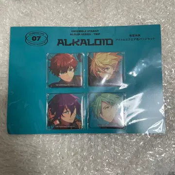 앙스타 ALKALOID TRIP 스퀘어 캔뱃지 세트 유상 특전