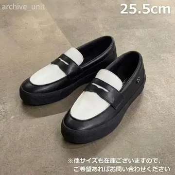 VANS 스케이트 로퍼 블랙 화이트 25.5