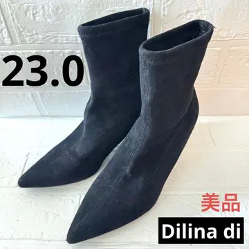 새상품급 Dilina di 스웨이드 앵클부츠 23.0cm 블랙