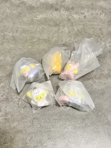 폼폼푸딩 완완 파라다이스 마스코트 전 5종 세트 컴플리트