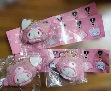 산리오 캐릭터즈 어디든지 봉제 인형 참 라떼 곰 버전 마이멜로디 x 3
