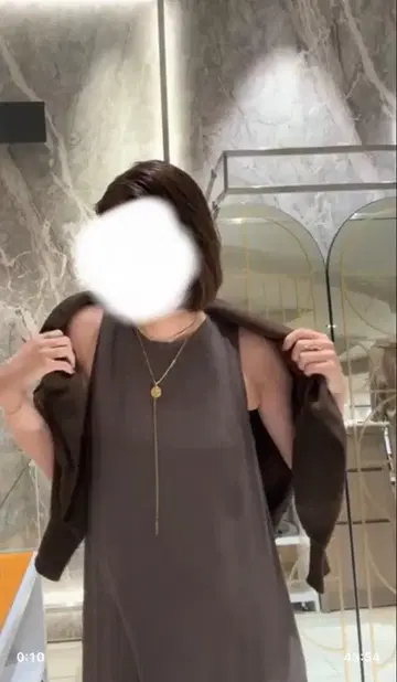 ZARA 슬리브리스 롱 원피스